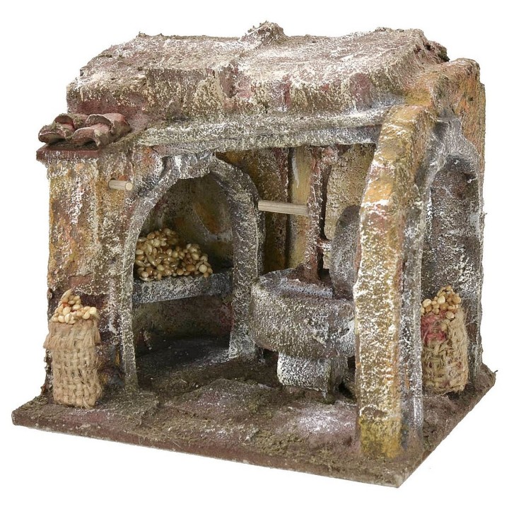 Ambientazione macina per mugnaio cm 11,5x9x10 h per statue da 6