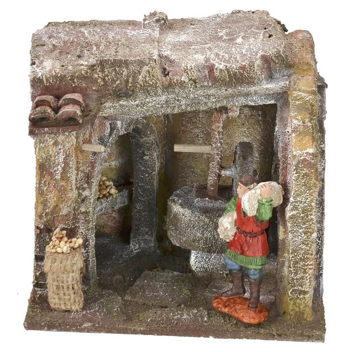 Molino de escenario para molinero de 11,5x9x10 cm de altura
