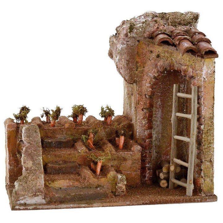 Garden setting with terracing for creche 19.5x14.5x18 cm h for