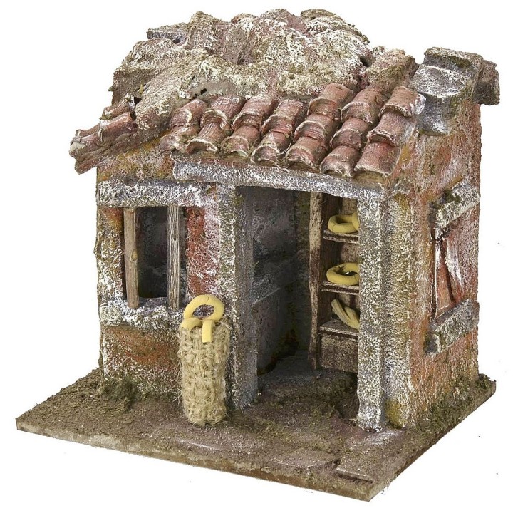 Ambientazione panificio per Presepe cm 11,5x9x11 h per statue