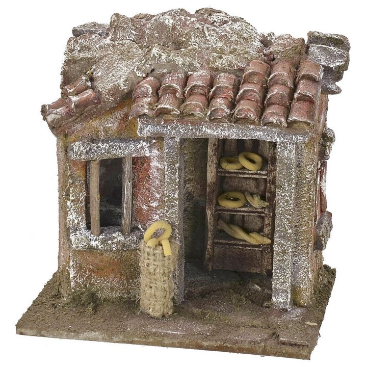 Ambientazione panificio per Presepe cm 11,5x9x11 h per statue