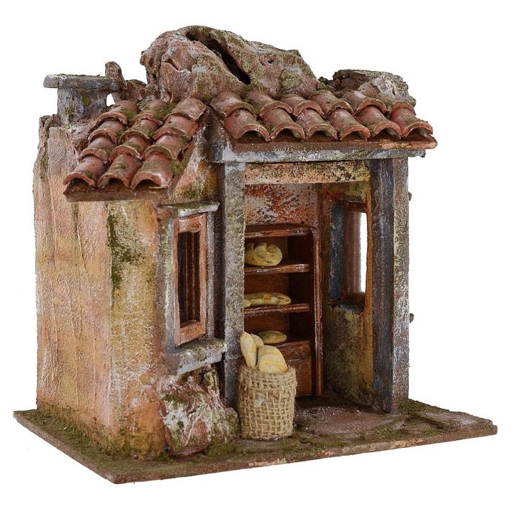 Ambientazione panificio per Presepe cm 19,5x14,5x20 h per