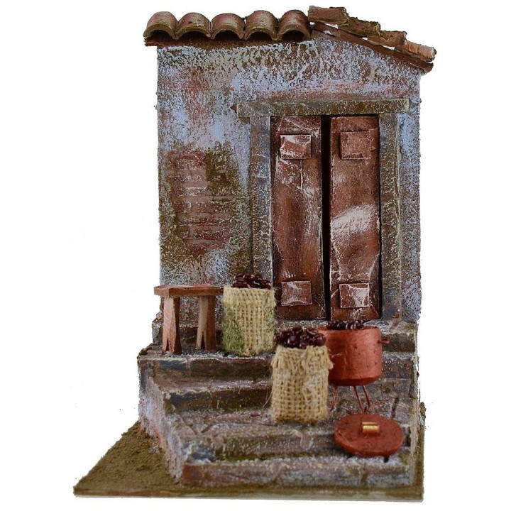 Ambientación para castañera en el belén de 14,5x19,3x21,5 cm