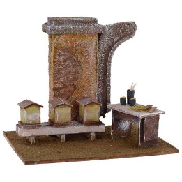 Apiary with hives for creche 19.5x14.5x16.5 cm for statues 10 cm