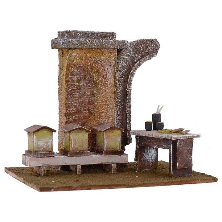 Apiario con arnie per presepe cm 19,5x14,5x16,5 per statue 10 cm