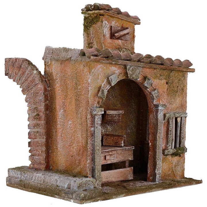 Blacksmith shop cm 19,5x14,5x22,5 h for statues cm 10