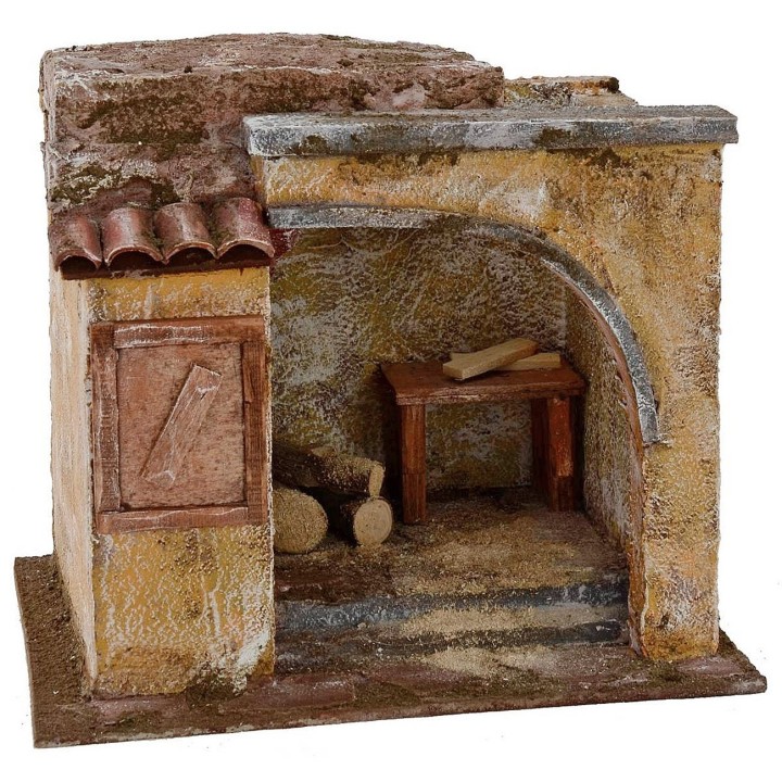 Bottega da falegname cm 24x18x20,5 h per statue cm 12