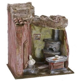 Baker's shop cm 24x17.5x27.5 h for 12 cm statues