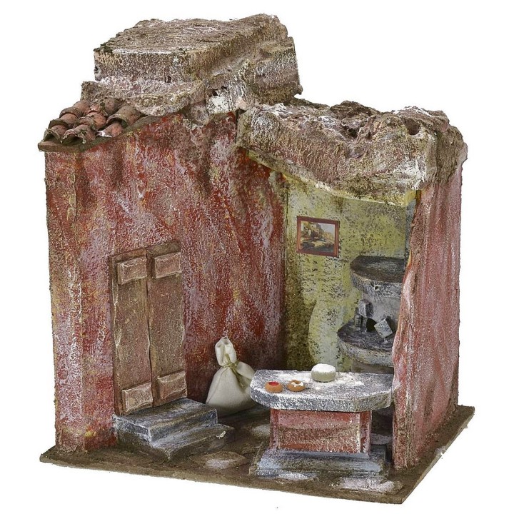 Baker's shop cm 24x17.5x27.5 h for 12 cm statues