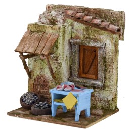 Bottega del pescivendolo cm 14,5x12x17 h. 