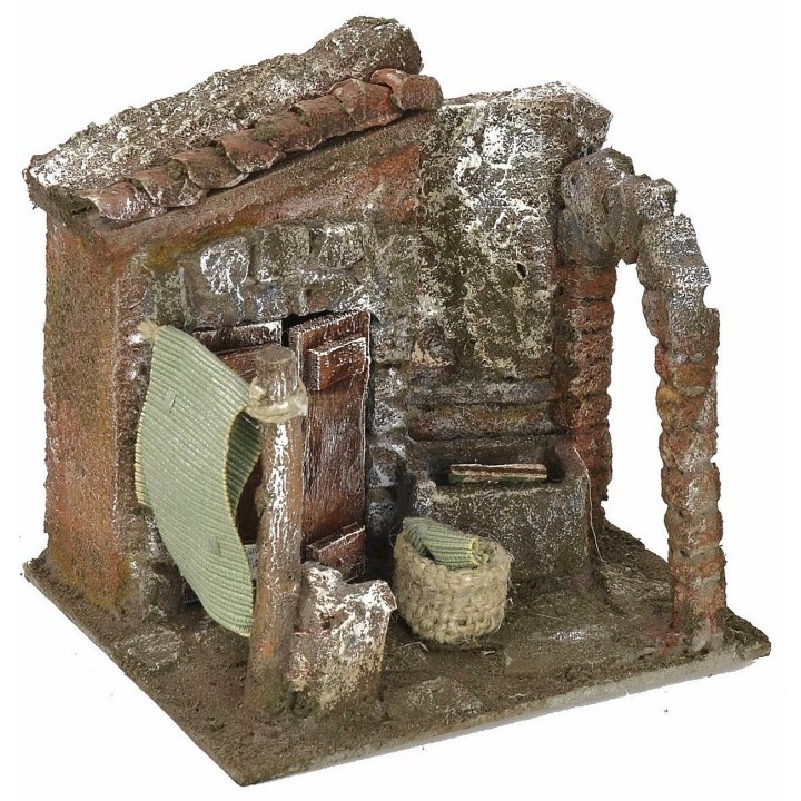 Patio con lavadero y arco de 11,5x9x11 cm de altura para