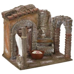 Cortile con lavatoio e arco cm 19,5x14,5x17 h per statue da 10