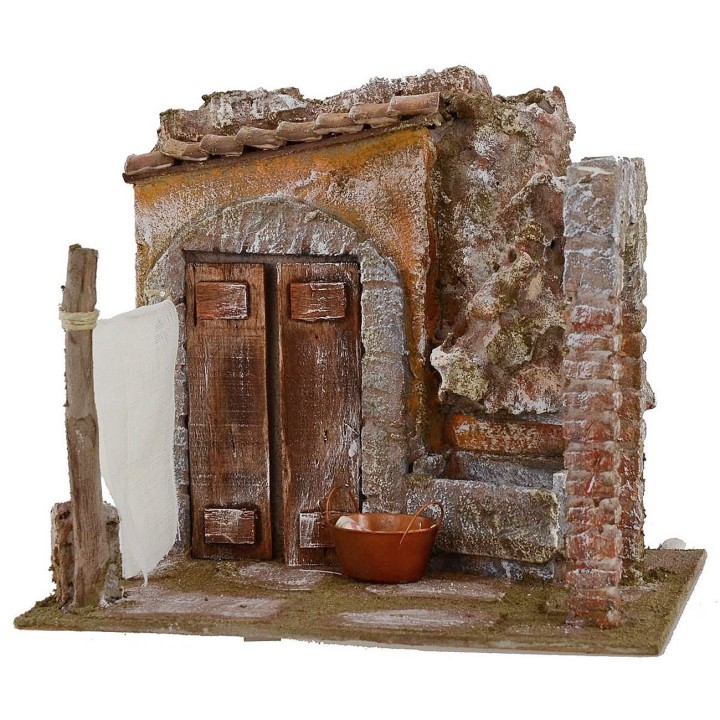 Patio con lavadero y arco cm 24x17,5x21 h para estatuas cm 12