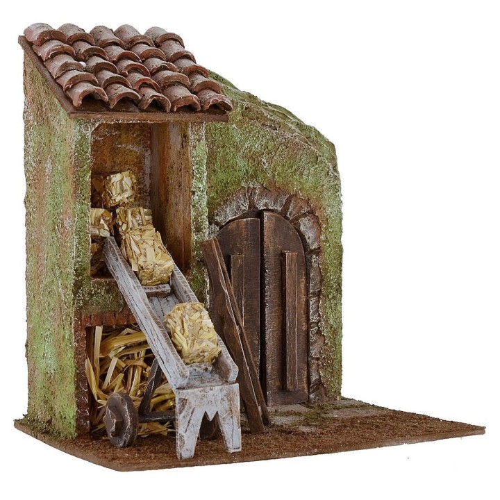 Fachada con granero y vivienda anexa de 19,5x15x21,5 cm de