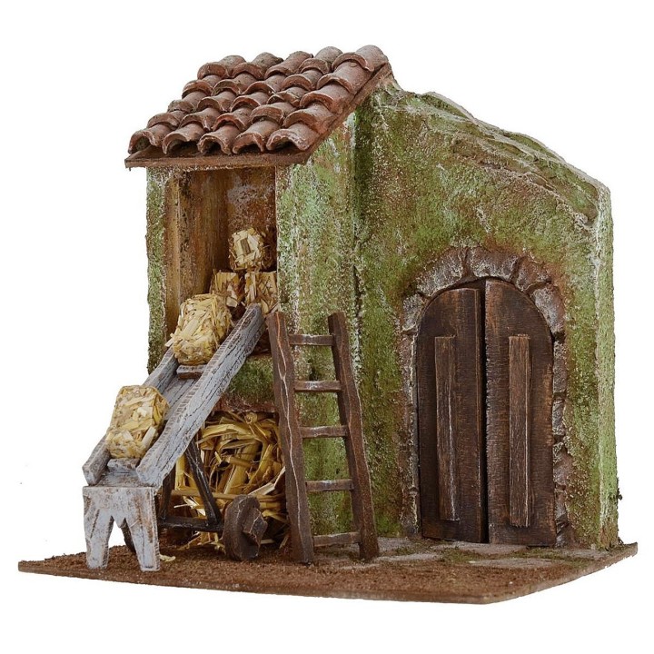 Fachada con granero y vivienda anexa de 19,5x15x21,5 cm de