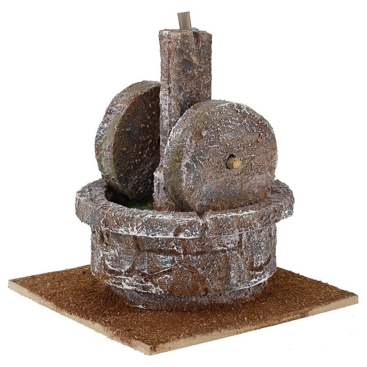 Macina in pietra per presepe cm 13x13x16 h. 