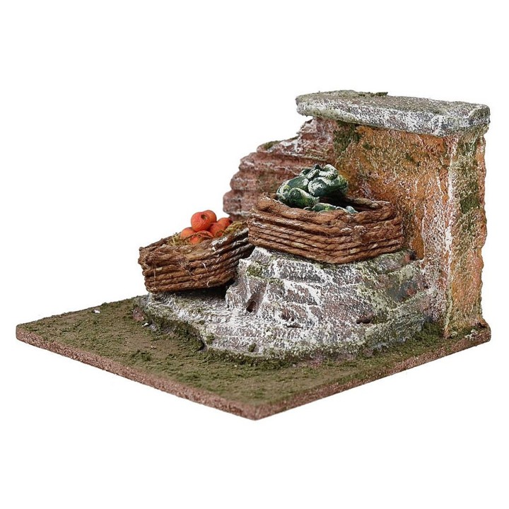 Muet with vegetable cesti cm 12x11, 5x8 h.