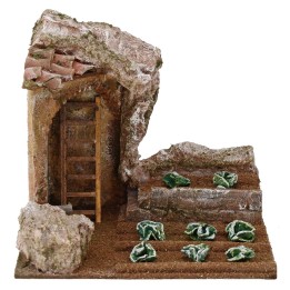 Orto per presepe con rudere cm 19,5x14,5x17,5 h.