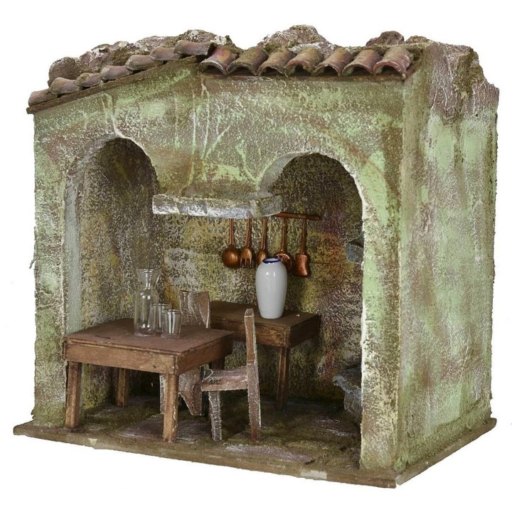 Hostería de 24x16x24 cm de altura para estatuas de 12 cm.