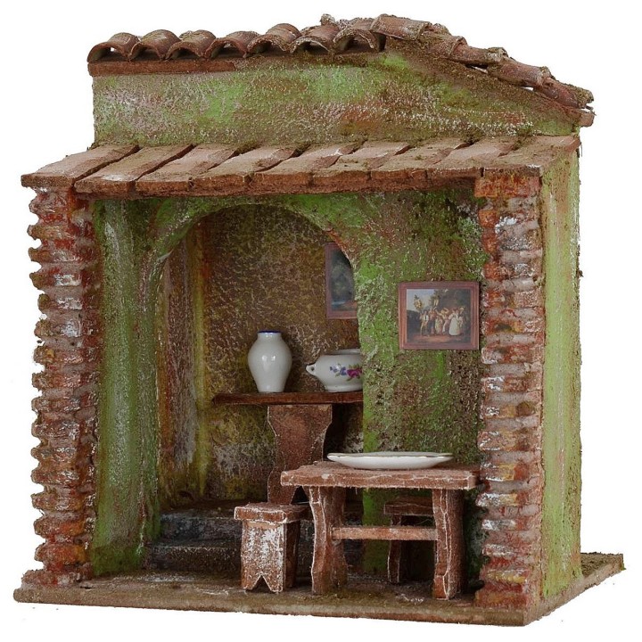 Ostería con pérgola de 19,5x14,5x21,5 cm de altura para
