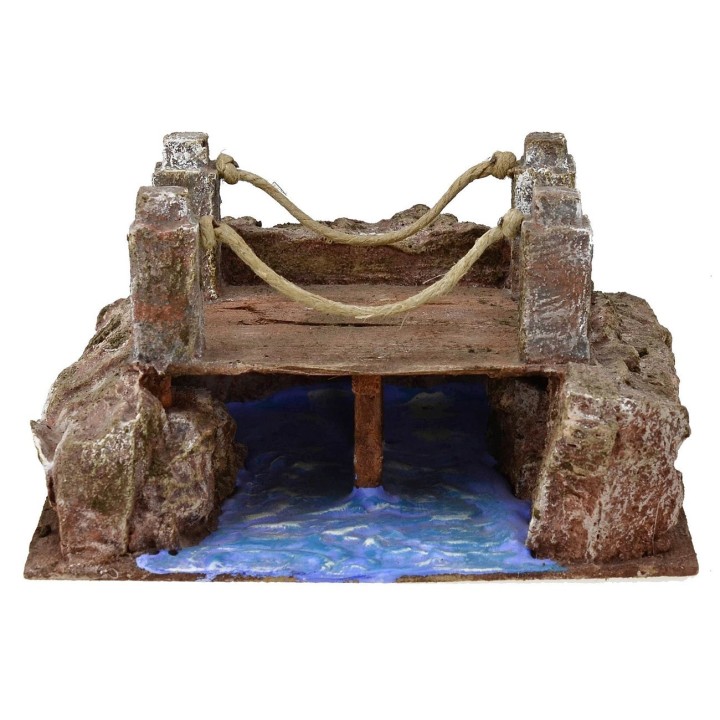 Ponte in legno su ruscello componibile cm 19,5x14,5x10 h