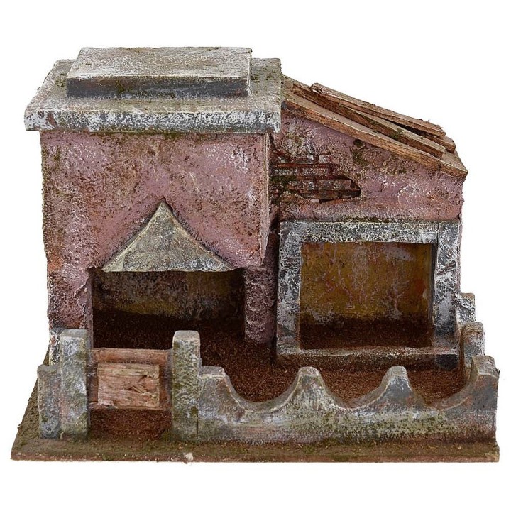Porcilaia per presepe cm 20x14,5x13 h. 