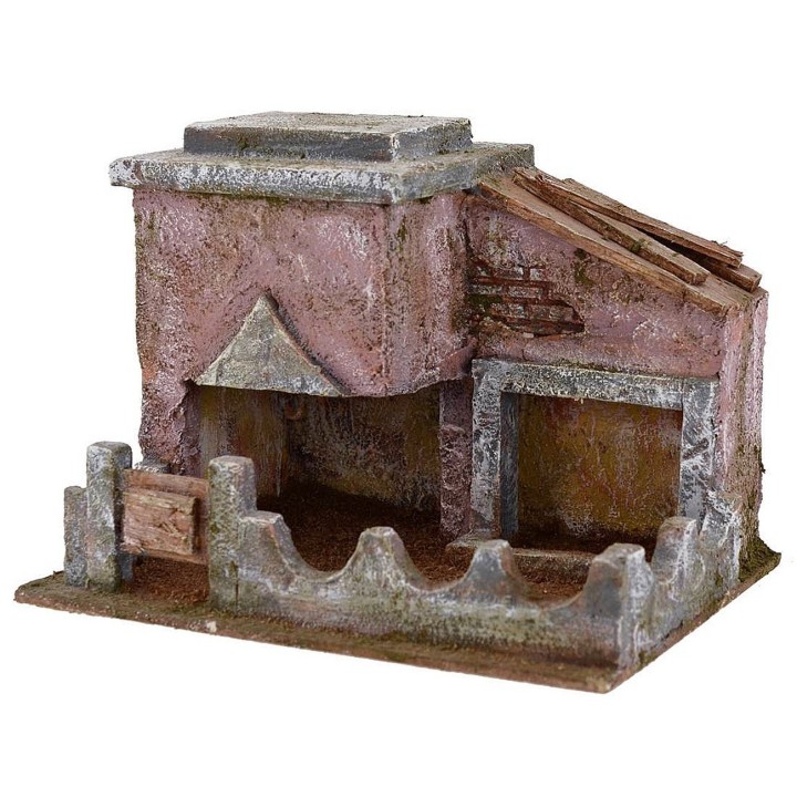 Porcilaia per presepe cm 20x14,5x13 h. 