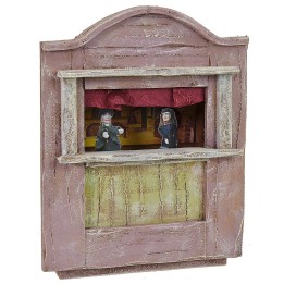 Teatrillo con marionetas de 14x6x18,5 cm de altura para