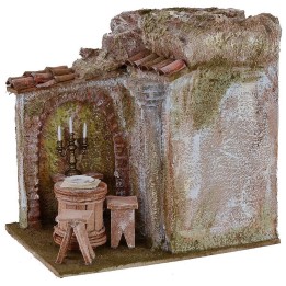 Vinoteca con terraza de 19,5x14,5x19,4 h para estatuas de 10 cm