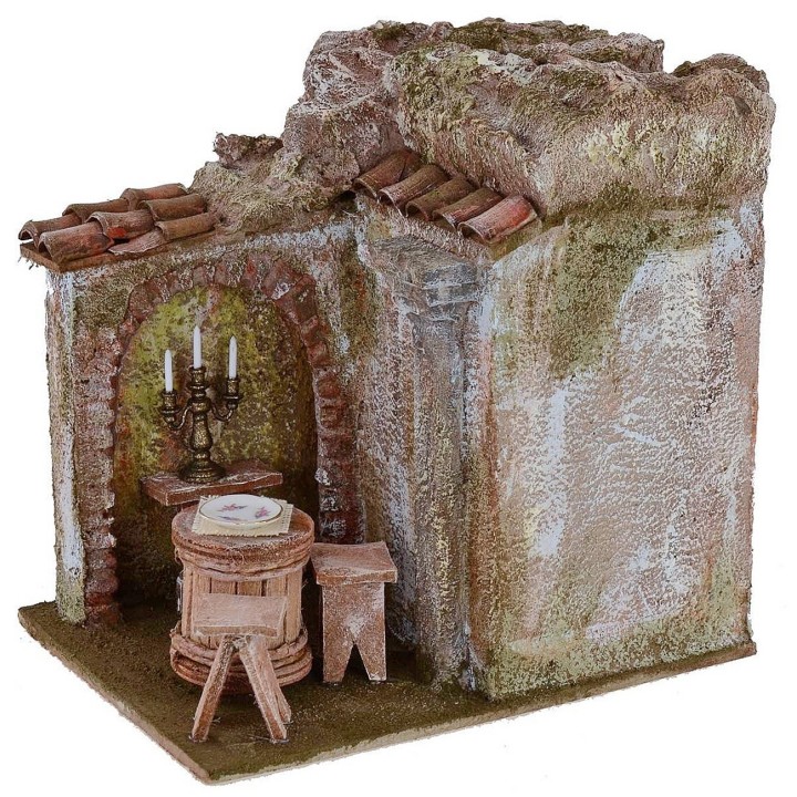 Vinoteca con terraza de 19,5x14,5x19,4 h para estatuas de 10 cm
