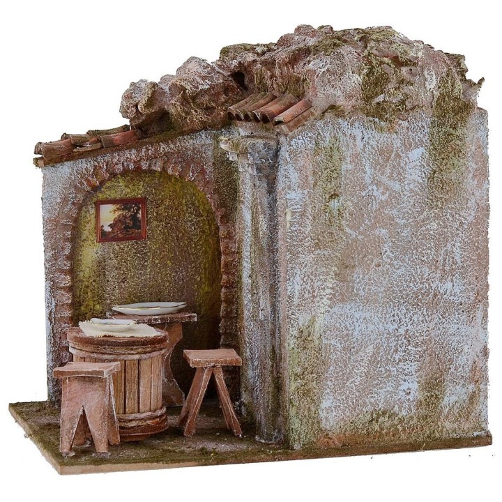 Vinoteca con terraza de 24x17,5x23 cm de altura para estatuas