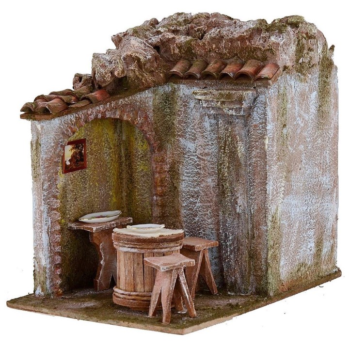 Vinoteca con terraza de 24x17,5x23 cm de altura para estatuas