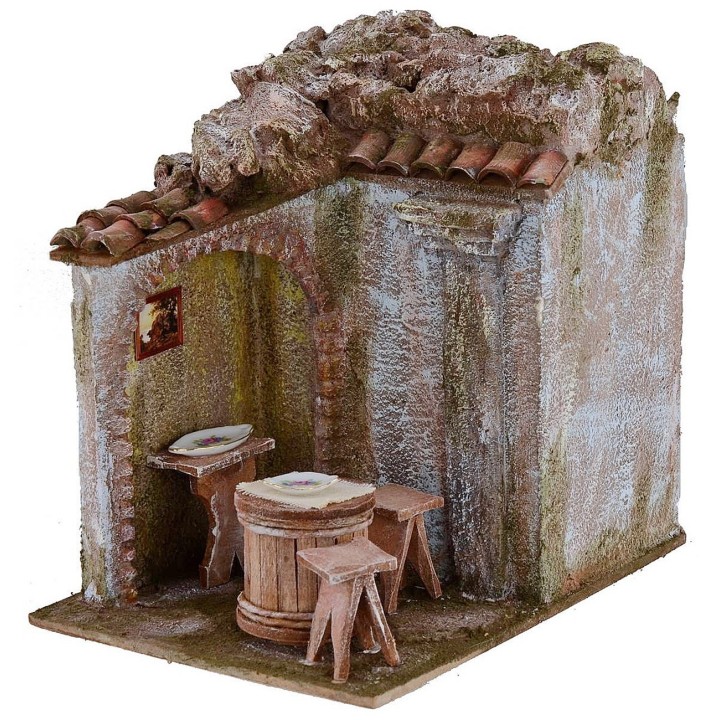 Vineria con dehor cm 24x17,5x23 h per statue 12 cm