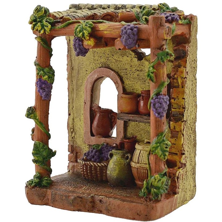 Bottega osteria in resina cm 7,5x4,5x10 h.