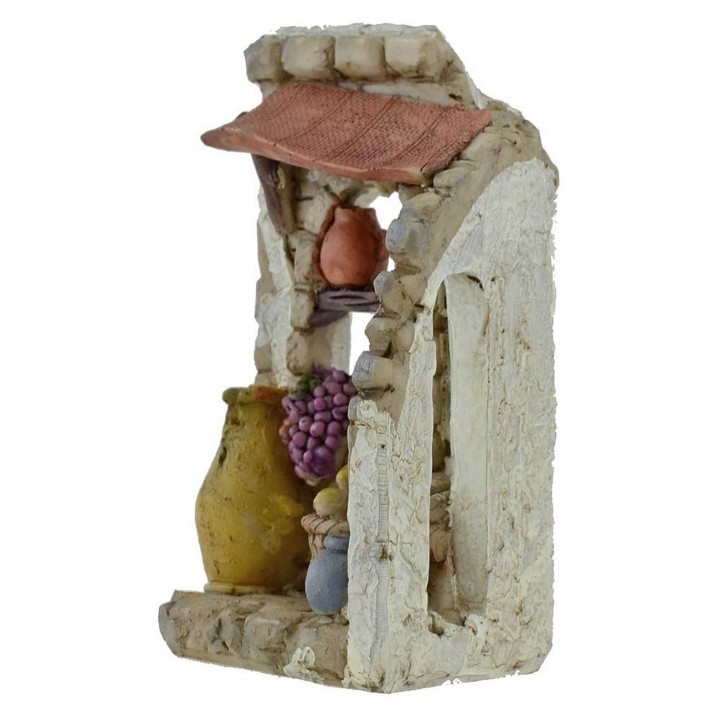 Greengrocer's shop in resin cm 7,5x5x12,4 h.
