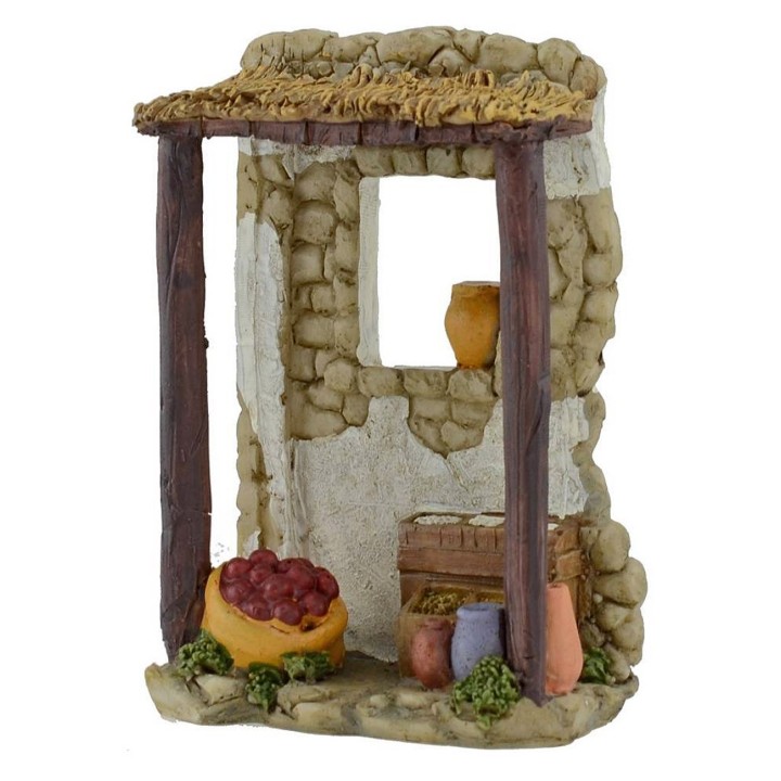 Bottega dell'ortolano in resina cm 8,6x4,5x12,3 h.