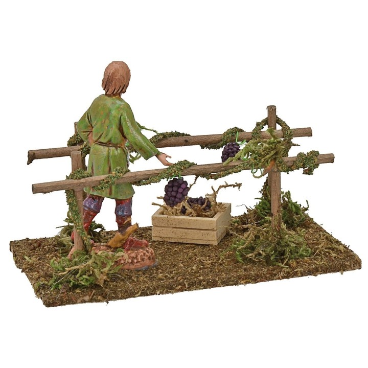 Filari di vigna con vendemmiatore serie 10cm Landi cm