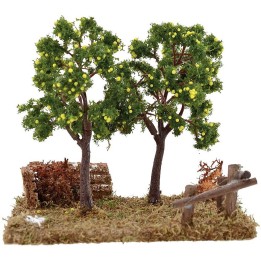 Frutteto con piante di limoni cm 13x12x12,5 h.