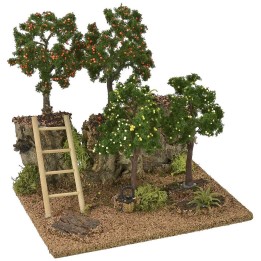 Frutteto di agrumi cm 19x15x19 h per statue da 8-10 cm