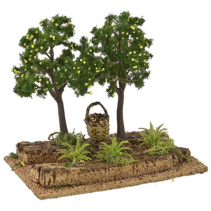 Huerto de limones de 14x9x12 cm de altura para estatuas de 8-10