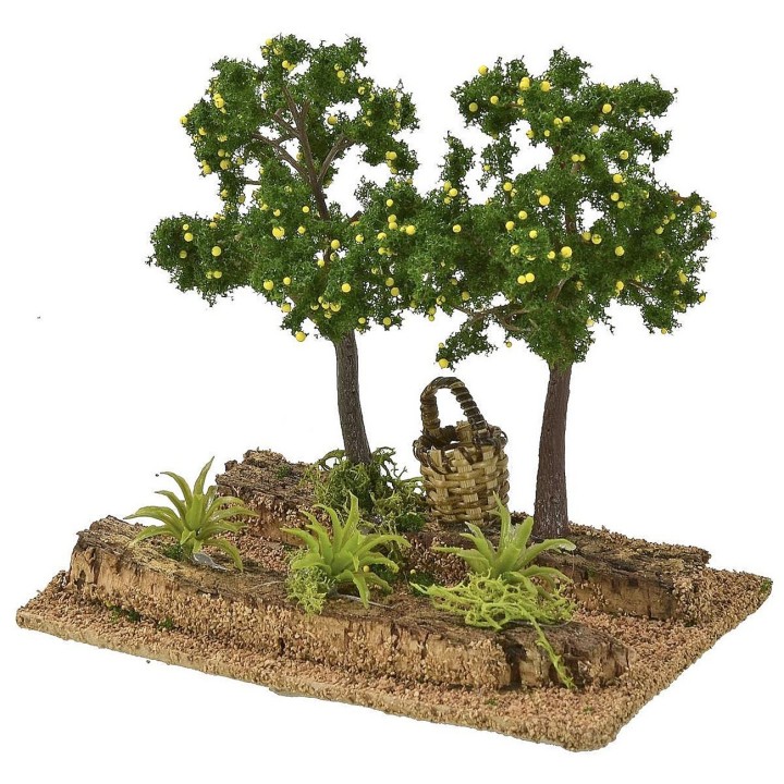 Huerto de limones de 14x9x12 cm de altura para estatuas de 8-10