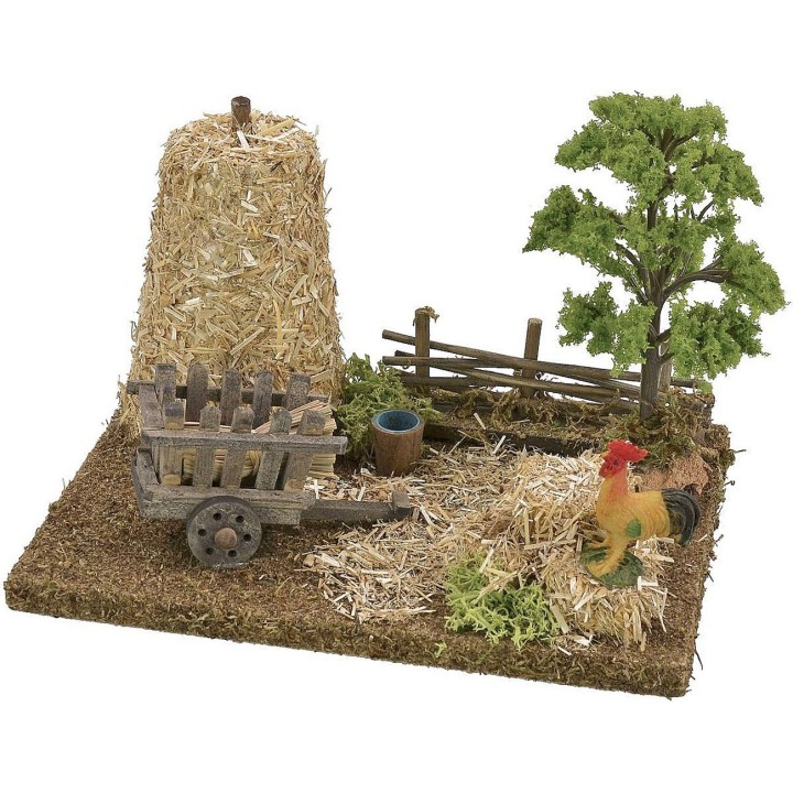 Scenografia di un ambiente di campagna cm 19x15x14 h