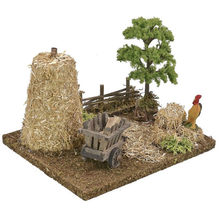 Escenografía de un entorno rural cm 19x15x14 h