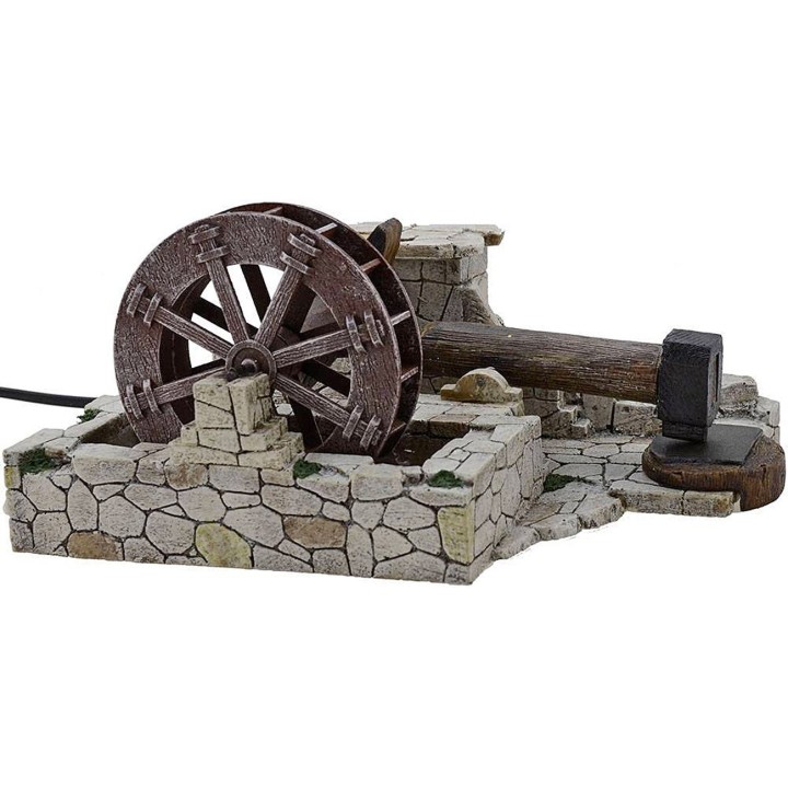 Mallet in motion with working mill