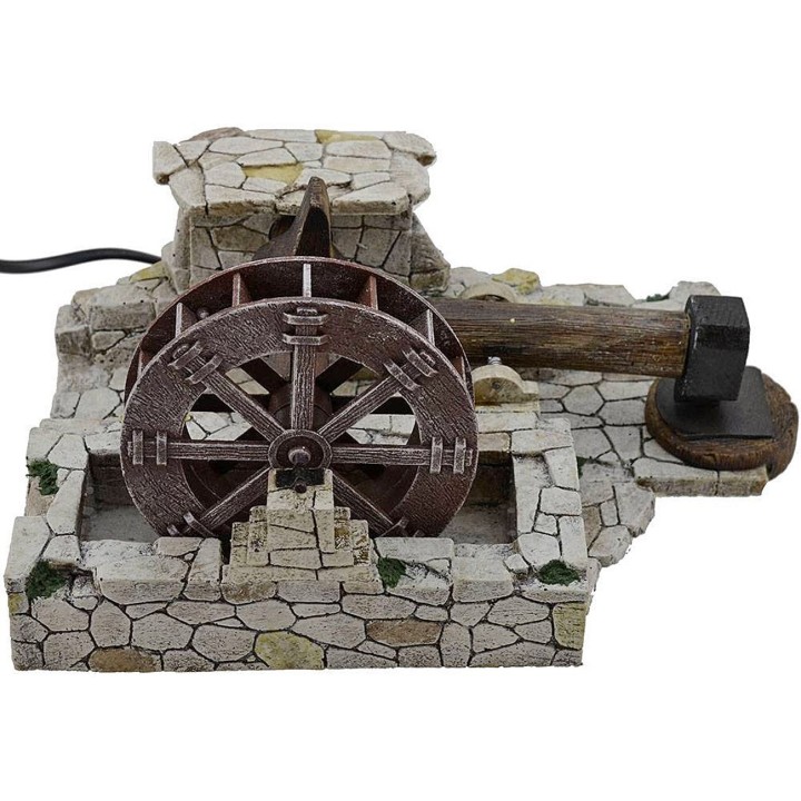 Mallet in motion with working mill