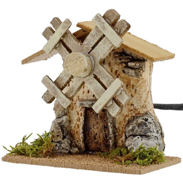 Molino de viento funcional para belén cm 12x7x11,5 h.