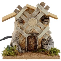 Molino de viento funcional para belén cm 12x7x11,5 h.