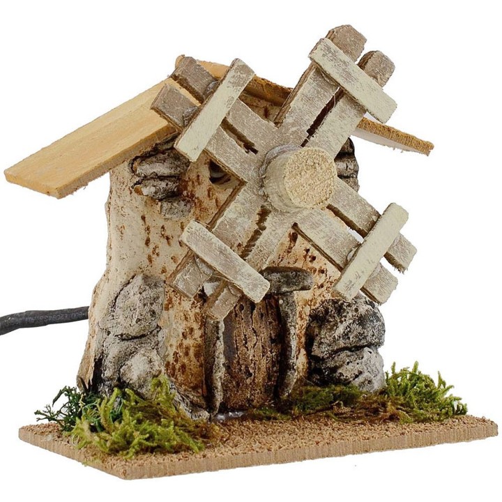 Molino de viento funcional para belén cm 12x7x11,5 h.