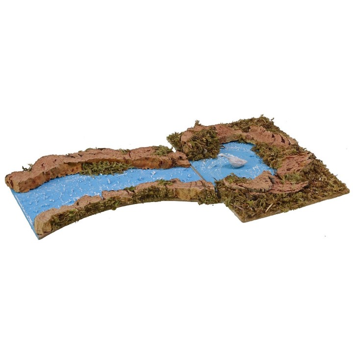 Fiume componibile curva a destra cm 16x10,5x1,5 h