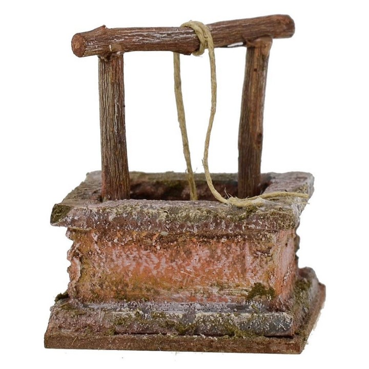 Pozo para belén de 6X6X7 cm de altura para figuras de 6-8 cm.